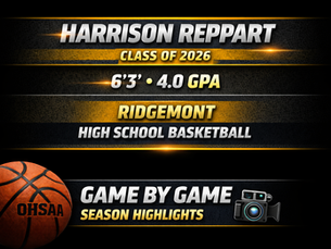 Harrison Reppart Season Highlights for Ridgemont High School Basketball. 2025 - 2026 High School Basketball Season. 