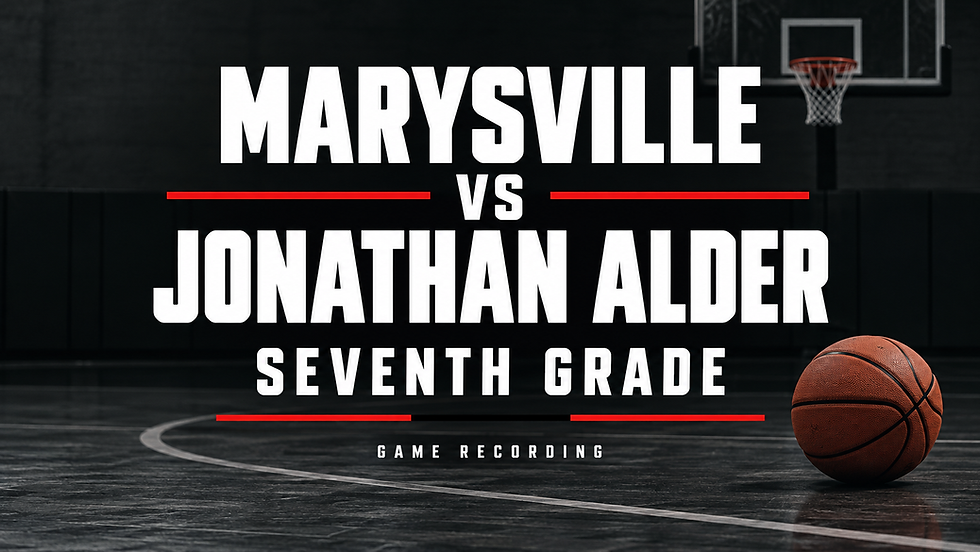 Marysville vs Jonathan Alder, Seventh Grade basketball cover