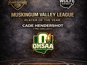 Congratulations to Cade Hendershot: Muskingum Valley League (MVL) High School Basketball Player of the Year 2025–2026 Season!