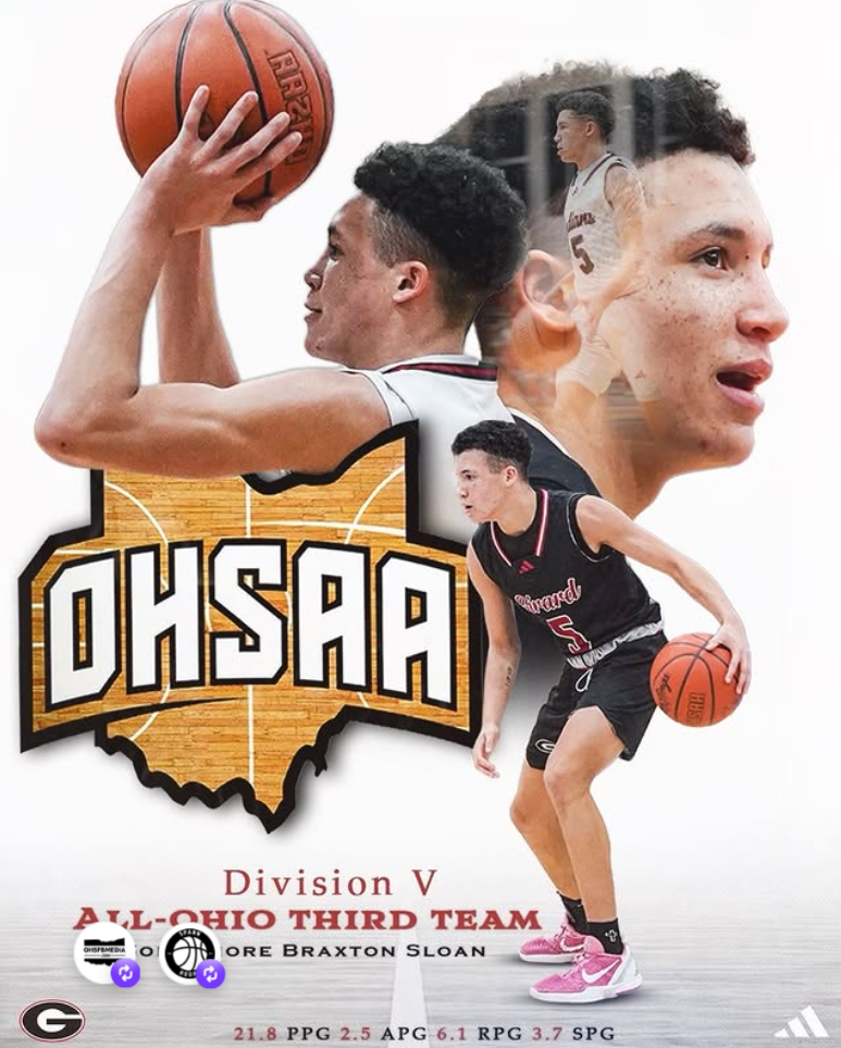 Braxton Sloan Earns Division V 3rd Team All-State Honors in Ohio High School Basketball