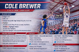 Top Division 1 Ohio High School Basketball Players: Cole Brewer (Class of 2026)