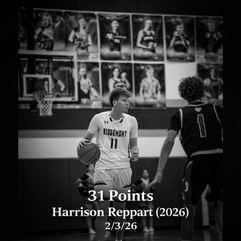 Harrison Reppart Class of 2026 Ridgemont High School Basketball