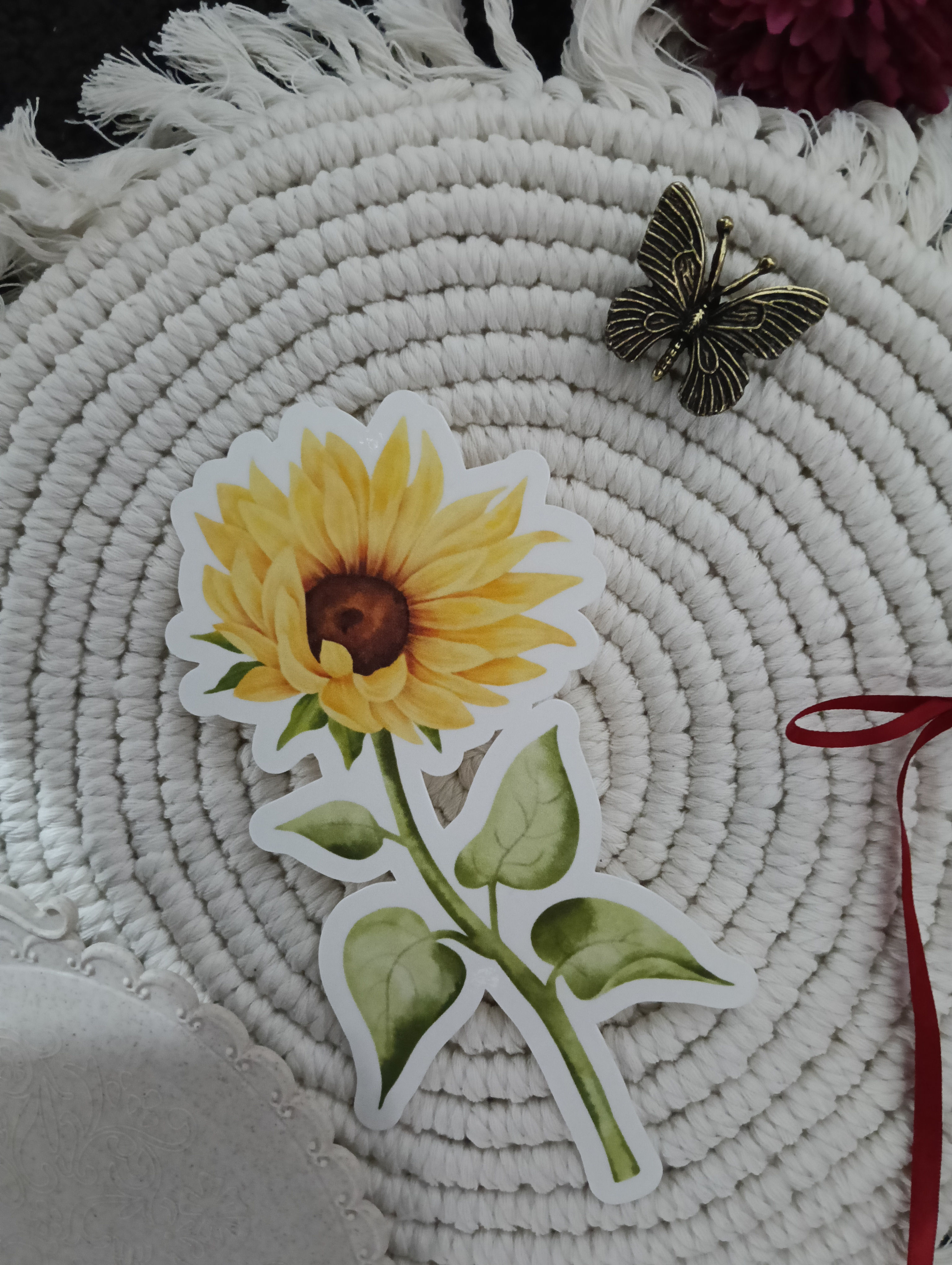 Sunflower Die Cut Bookmark