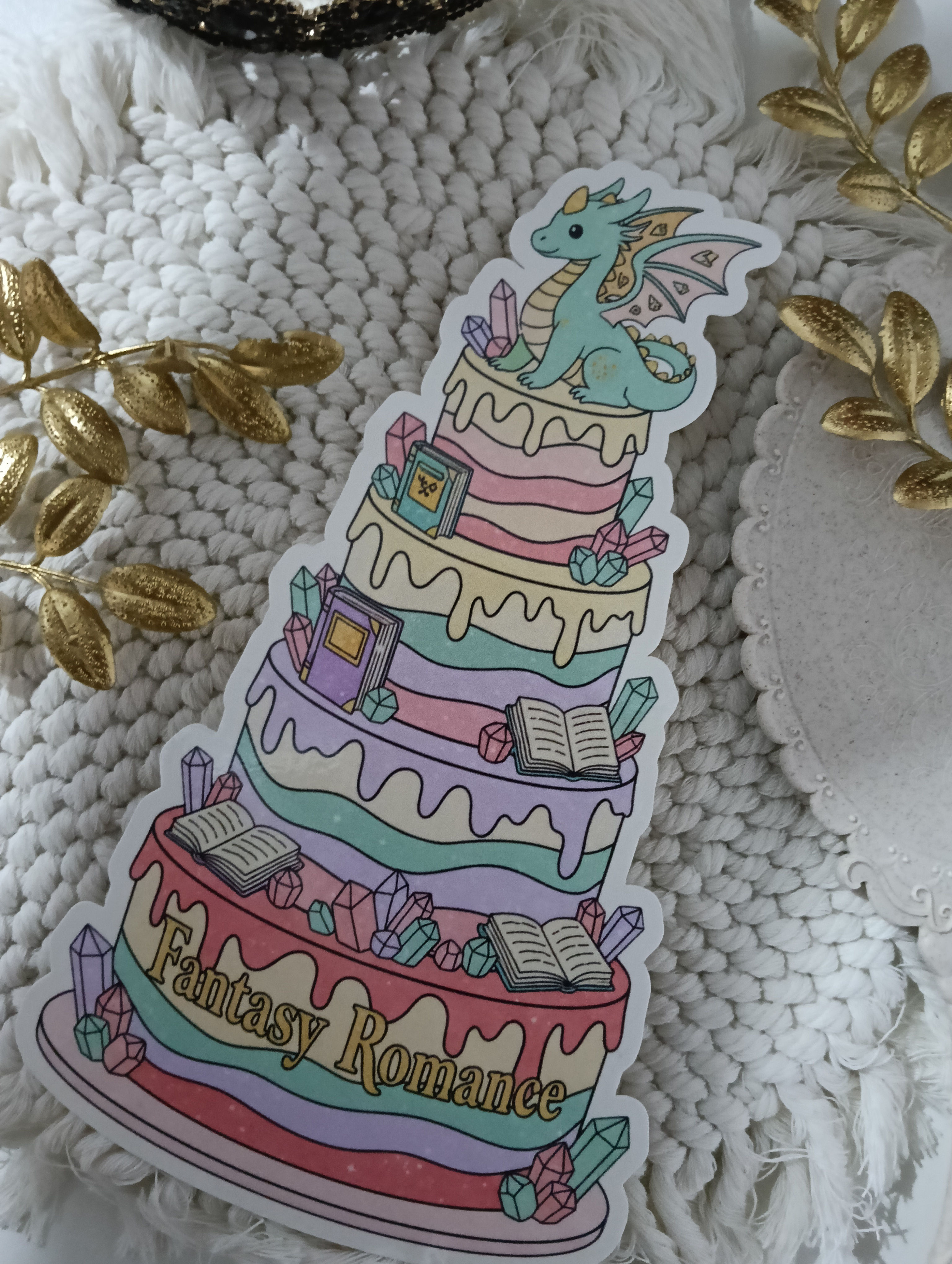 Dragon cake Die-cut bookmark