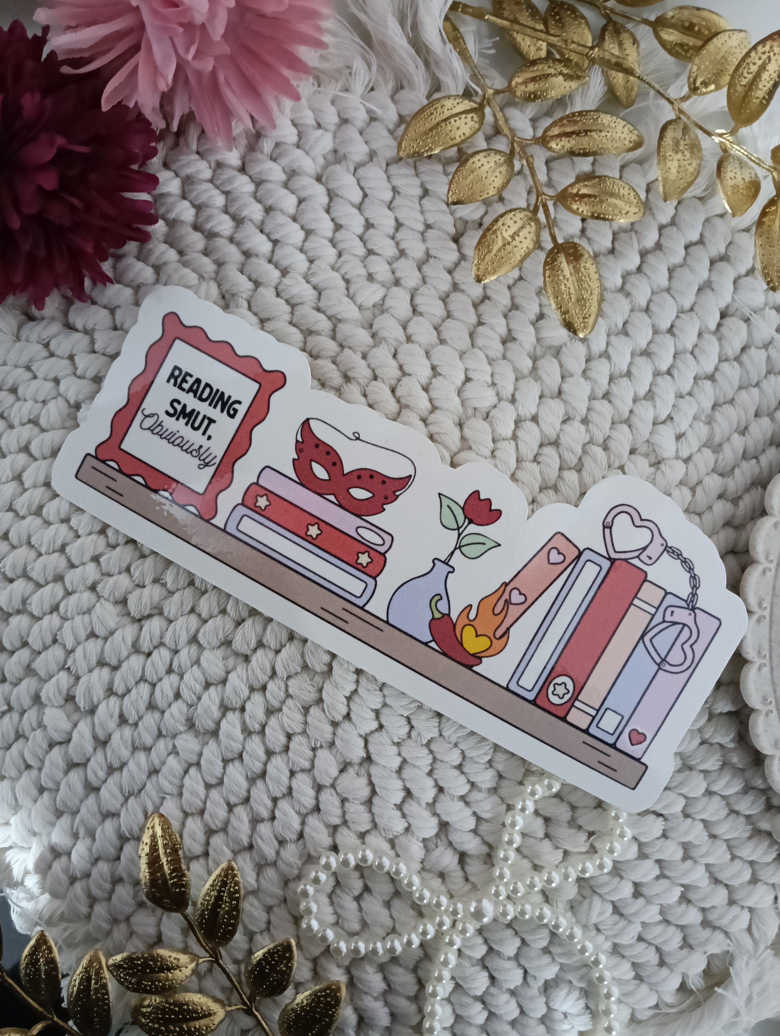 Smut shelf die-cut bookmark