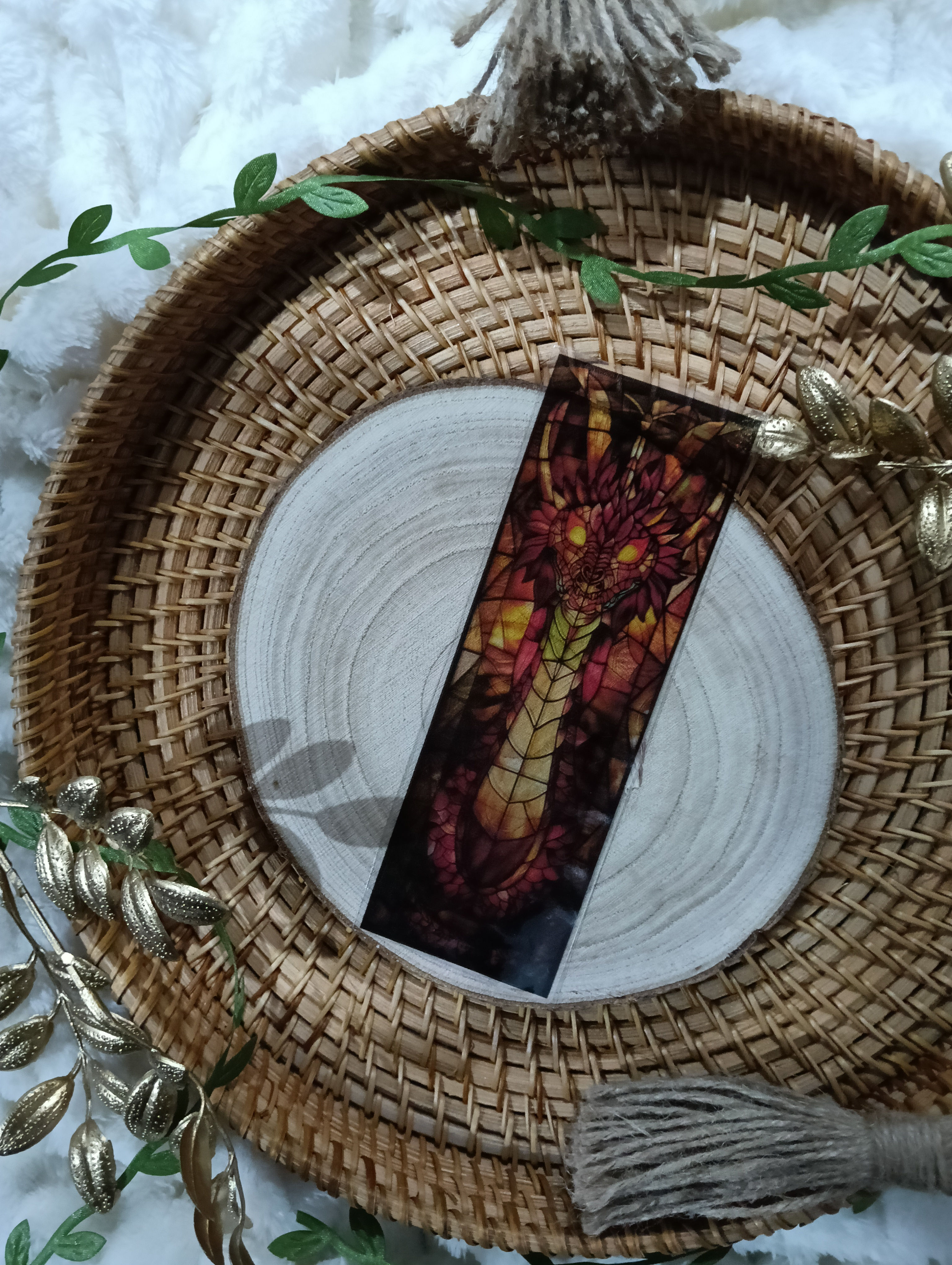 Dragon Stained Glass Bookmark