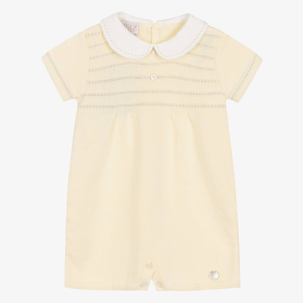 Yellow Knitted Romper Paz Rodriguez