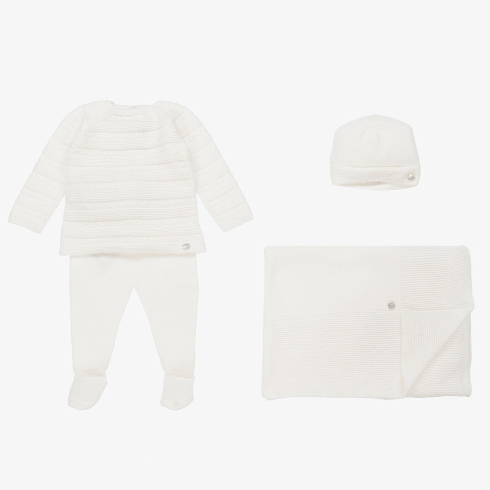 Knit Babygrow (Ivory) Gift Set Paz Rodriguez