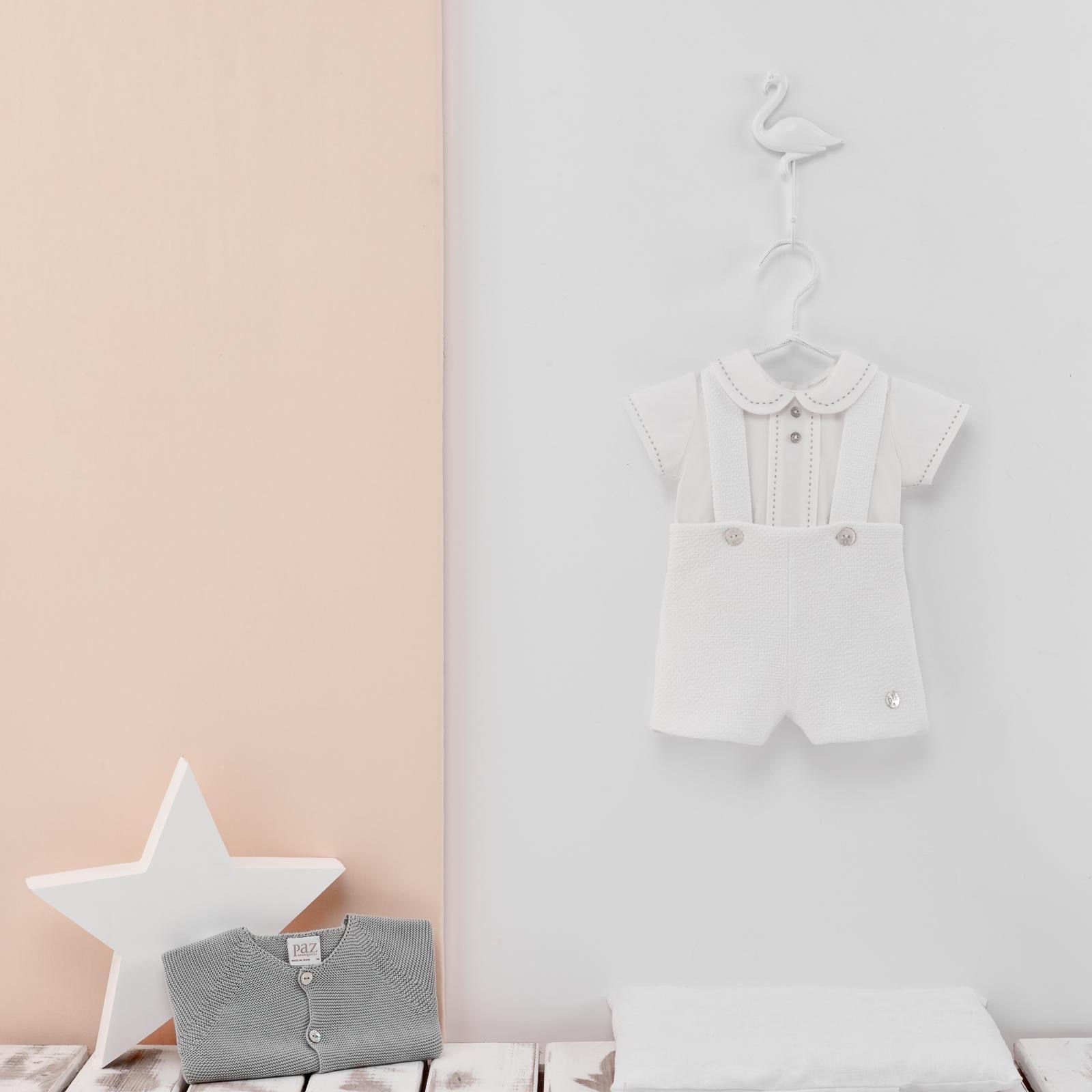 Boys Shirt and Short White Set Paz Rodriguez 19356