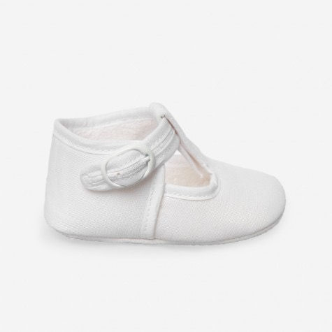 Thumbnail: Paz Rodriguez Ivory linen blend Pre-walkers