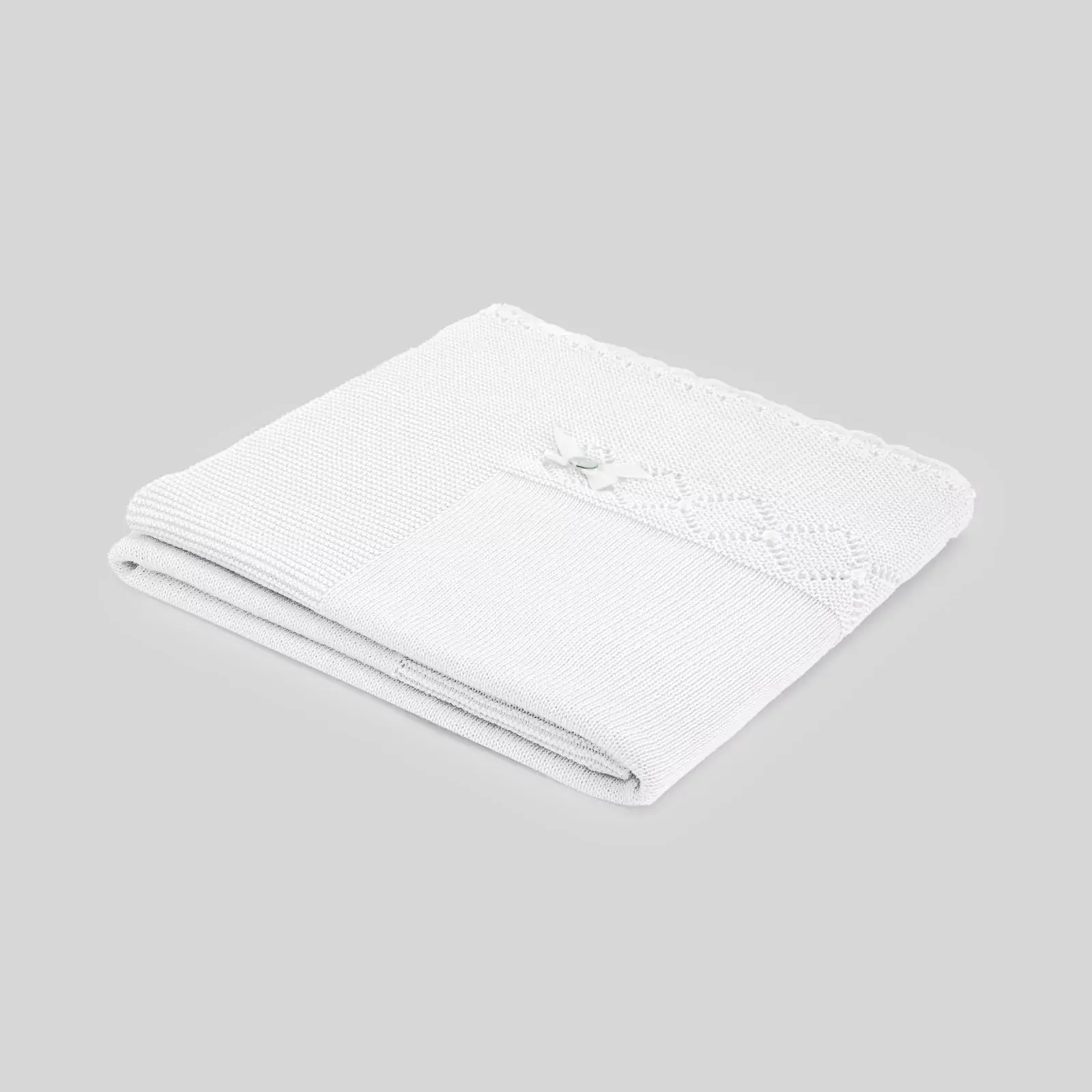 Knitted White Blanket Paz Rodriguez 