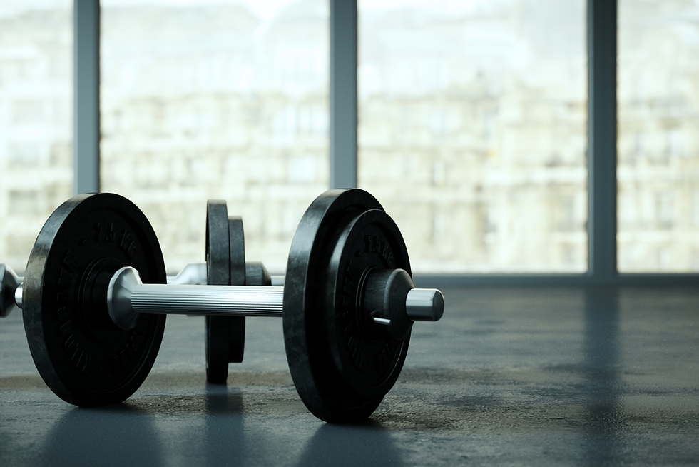Eye-level view of a modern gym with Bison rubber flooring in vibrant colors
