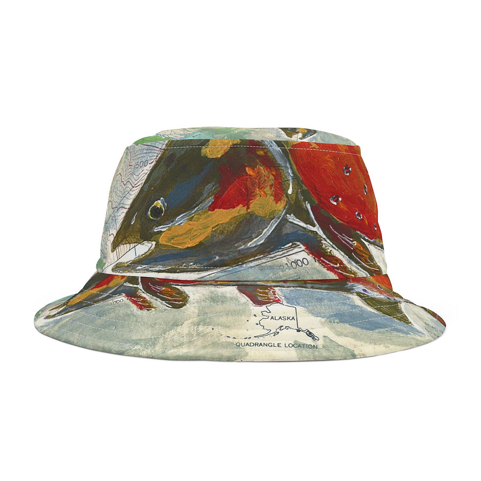 Thumbnail: "Brook Trout Alaska" Bucket Hat 