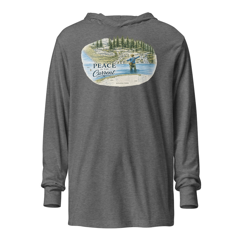 Thumbnail: "Peace in the Current" Bella Canvas Soft Long Sleeve T-Shirt 