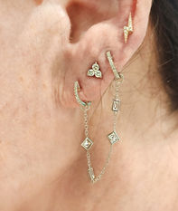 עגיל שני חורים + 2