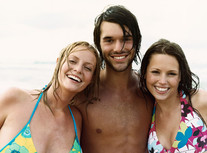 Amigos en la playa