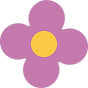 Flor morada para niños
