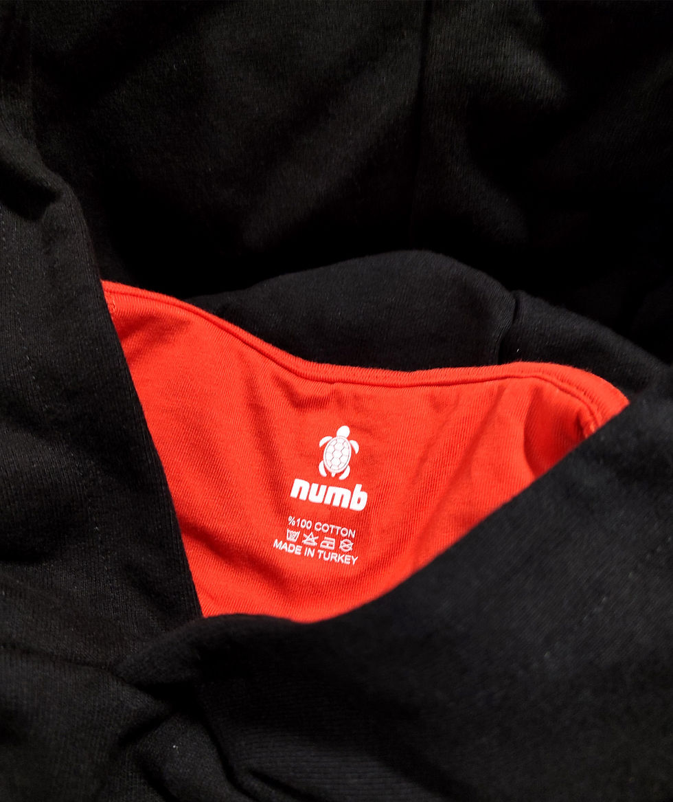 Küçük resim: Atölye Rumeli Orijinal Siyah Unisex Hoodie Shirt  – Numb | Rumeli Üniversitesi
