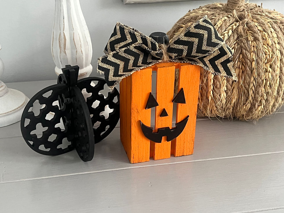 Thumbnail: Happy Jack-O-Lantern Shelf Decor