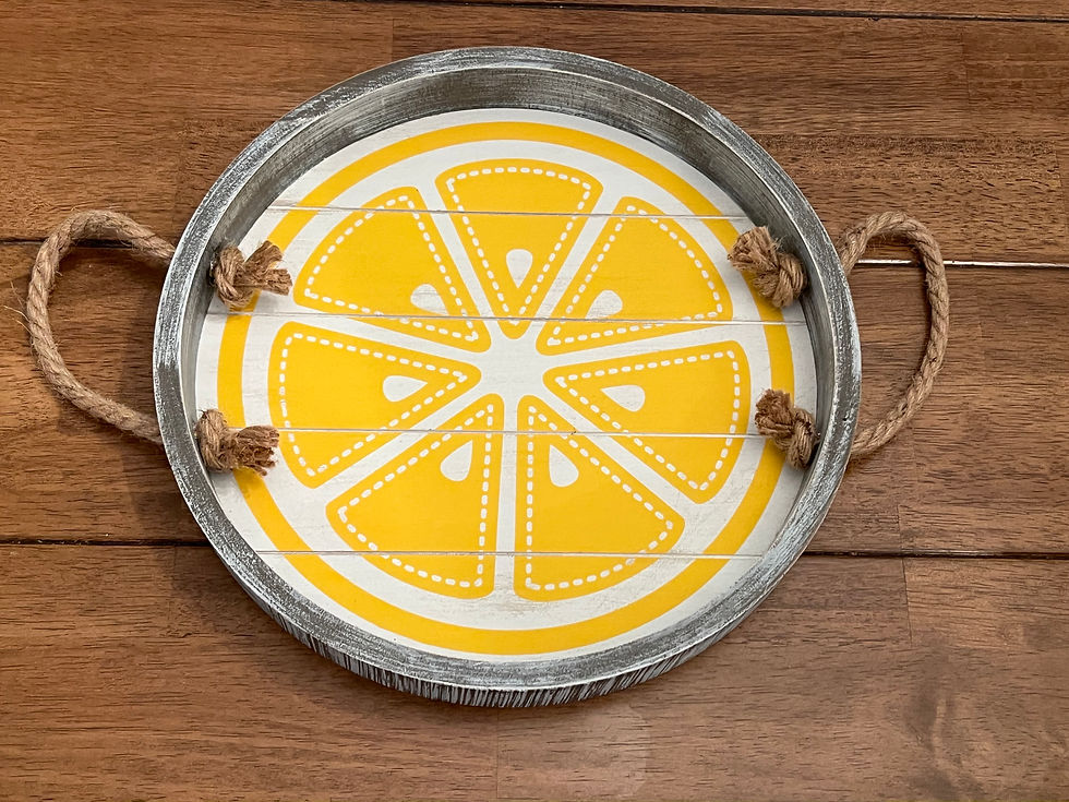 Thumbnail: Lemon Wood Tray, 12x12"