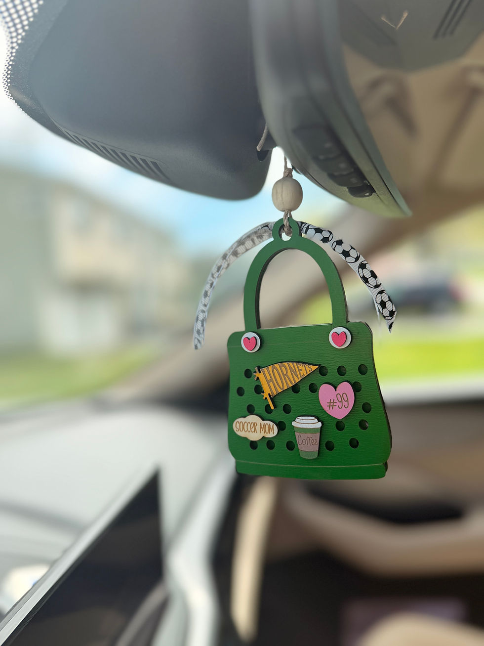 Thumbnail: Sport Mom Bag Personalized Car Charm