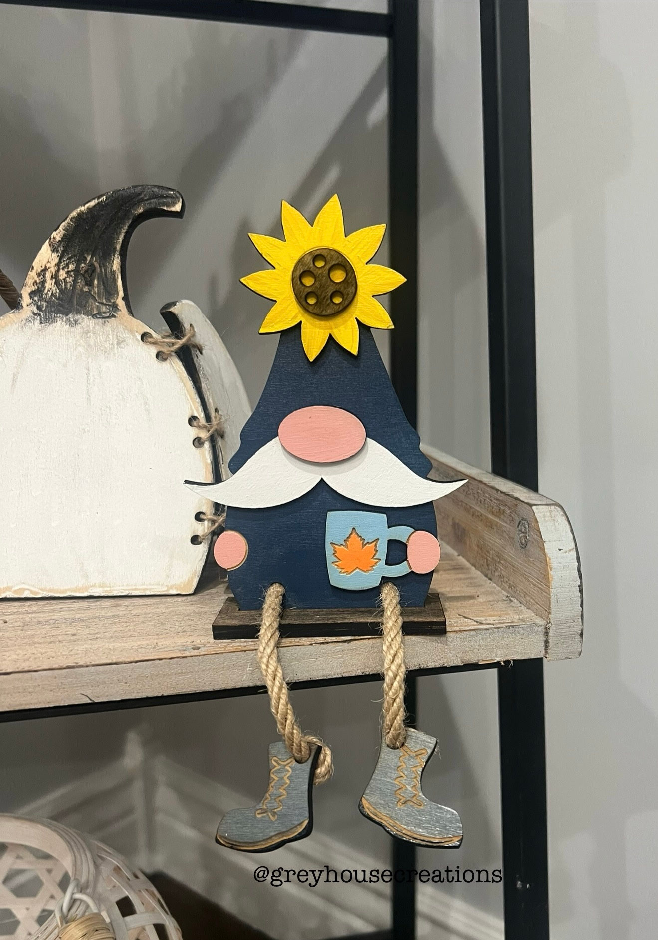 Gnome Coffee Fall Decor Shelf Sitter