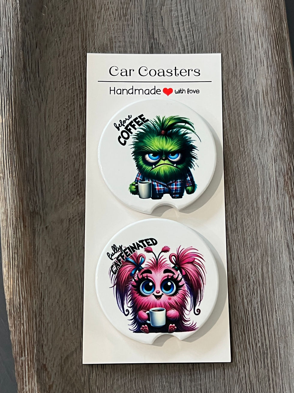 Thumbnail: Car Coasters - Funny Caffeine Theme