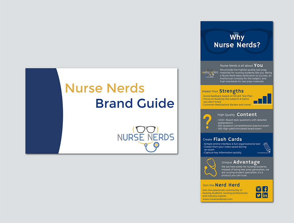 Nurse Nerds brand guide creation and infographic graphic design - Branding Services by The Alias Group
