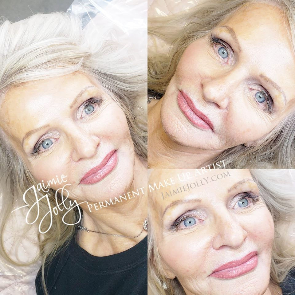 a woman with permanent makeup by jaimie jolly