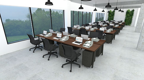 Office design, full capacity