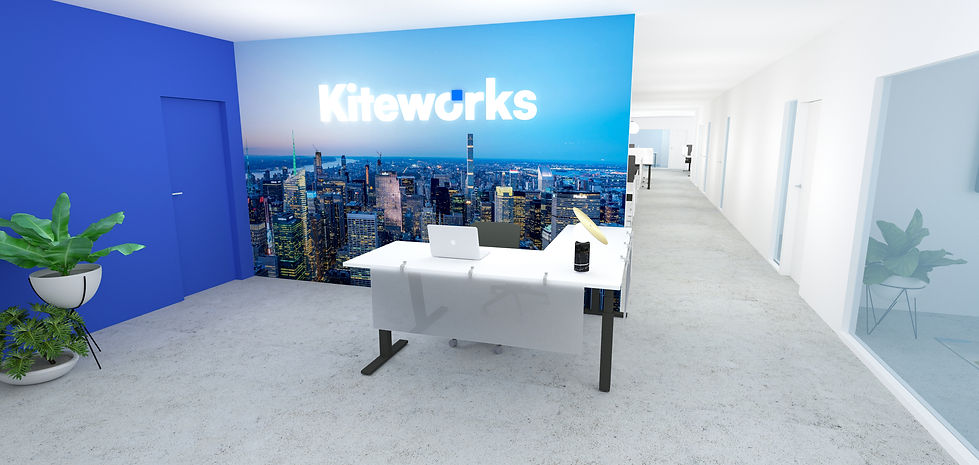 3D rendering of reception desk