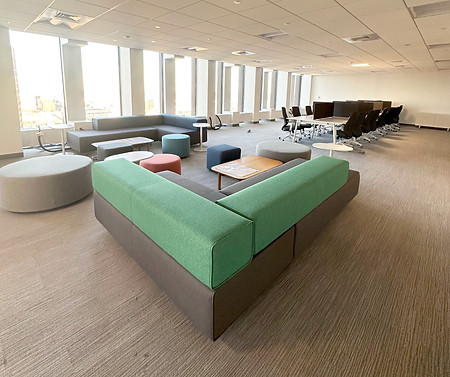Post-installation photo of office design