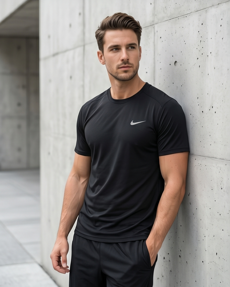 Küçük resim: Nike Mikro Siyah Erkek Spor T-Shirt