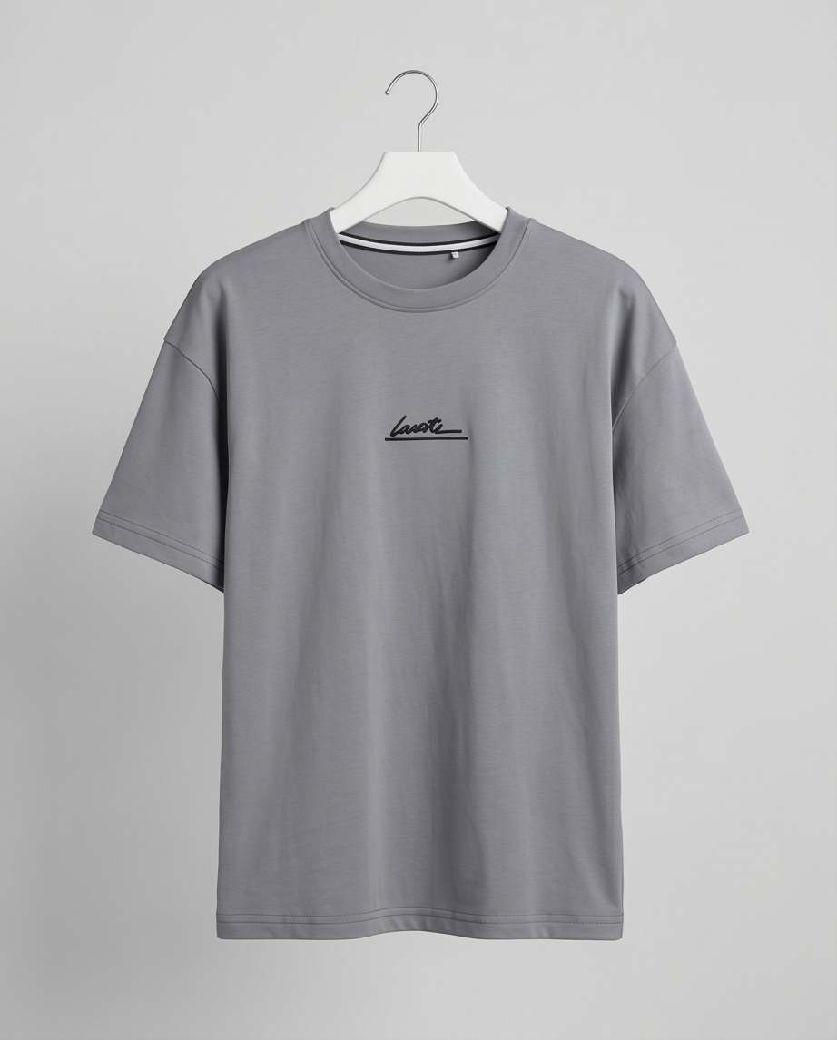 Lacoste Modal kumaş oversize antrasit t-shirt