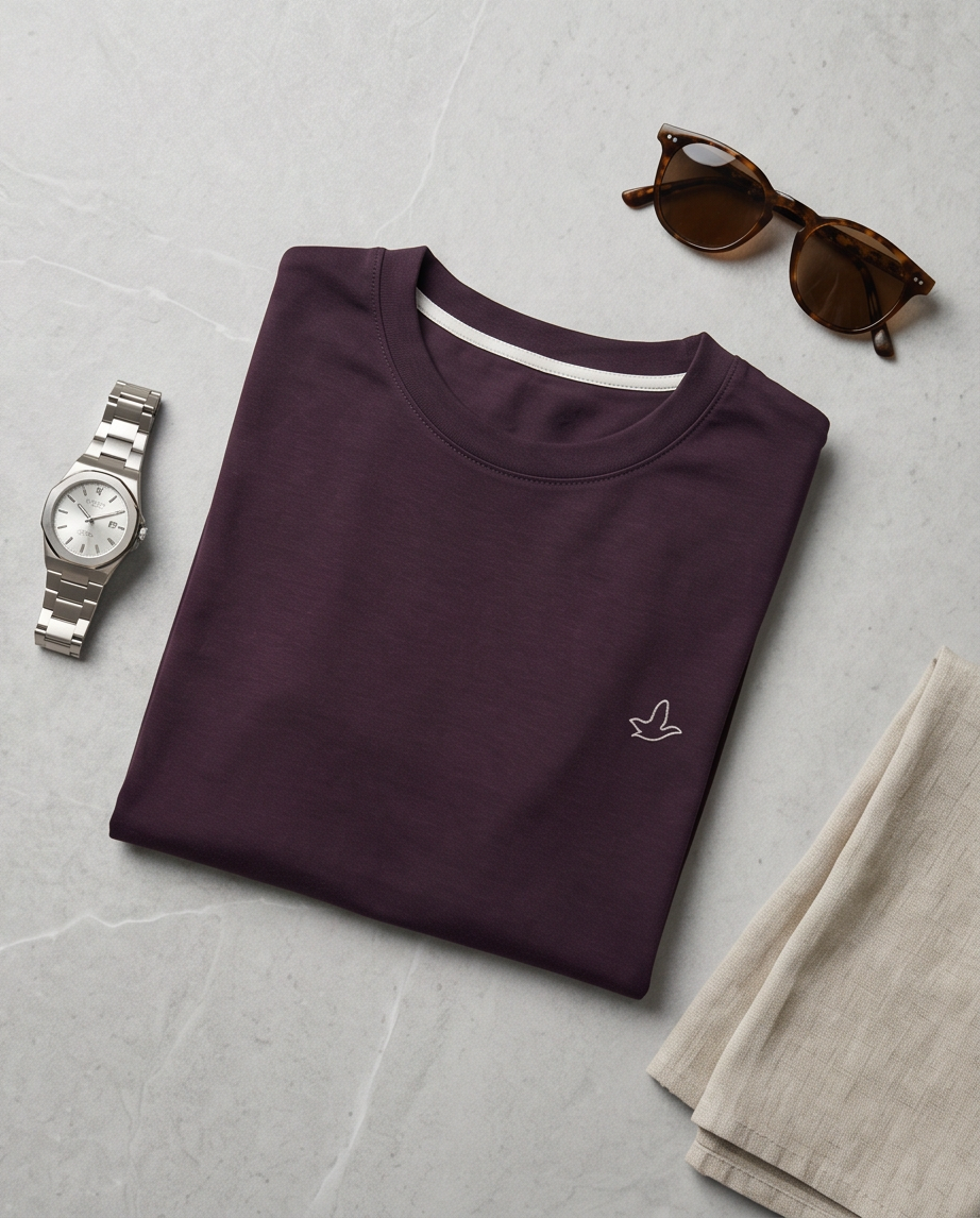 Küçük resim: Beymen Modal Kumaş Bordo Erkek T-Shirt