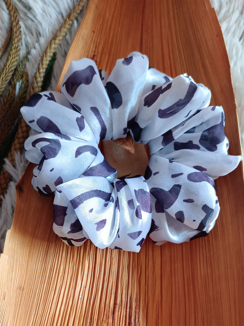 Purple Splash Scrunchie
