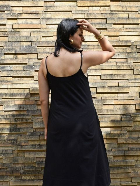 Thumbnail: Basic Black Cotton Kurta