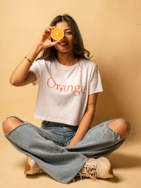 Orange Crop Top