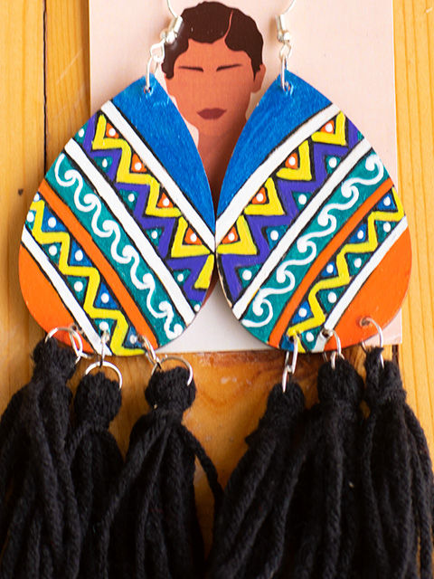 Thumbnail: Multi Coloured Boho Earrings