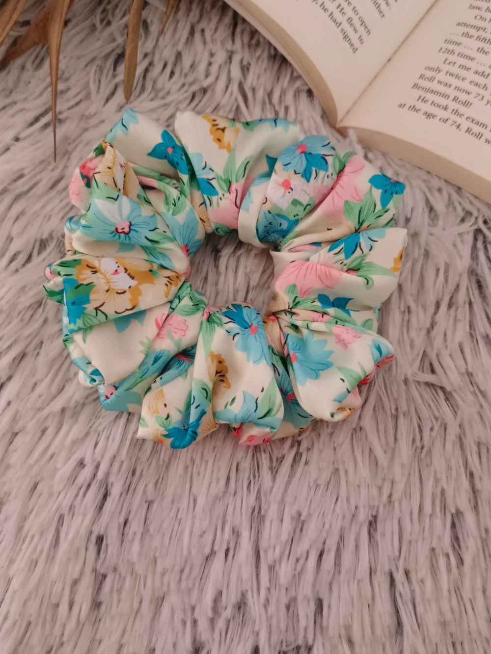 Spring Floral Scrunchie