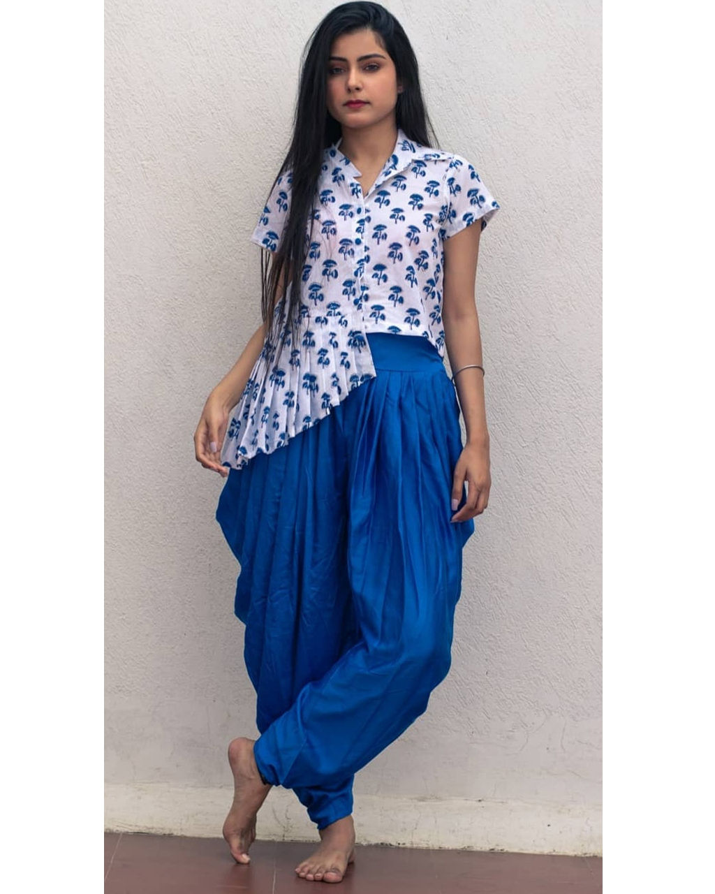 Floral Dhoti Set