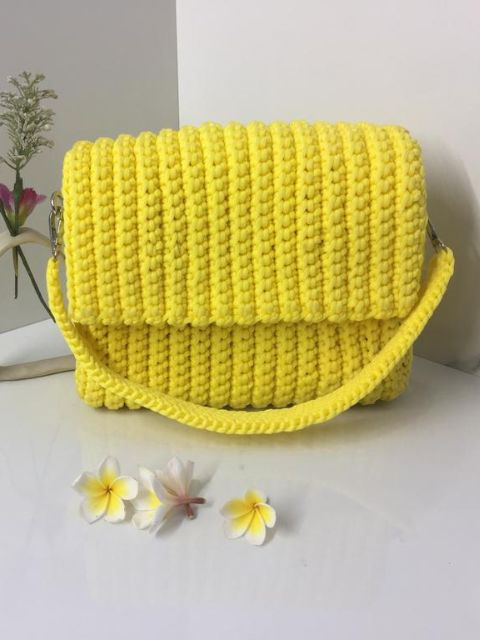 Yellow Trendy Hand-Held Bag