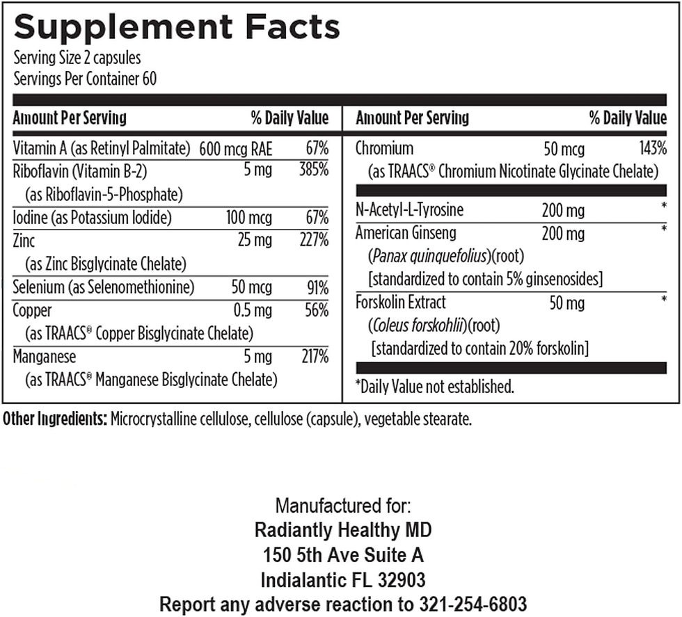 RHMD Thyroid Support 2 Advanced Thyroid Function Support Contents