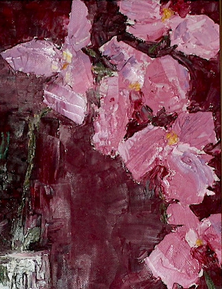 Miniature : Vase à l'orchidée rose / Vase with pink orchid