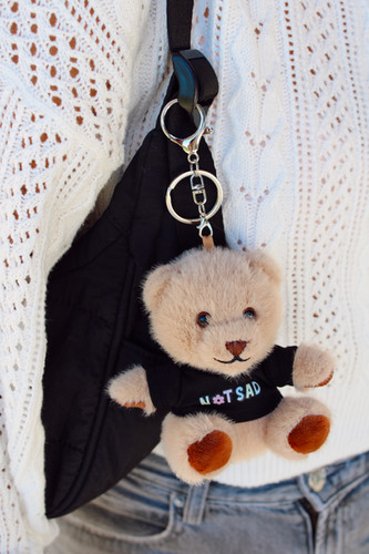 Onyx Baby Bear Keychain
