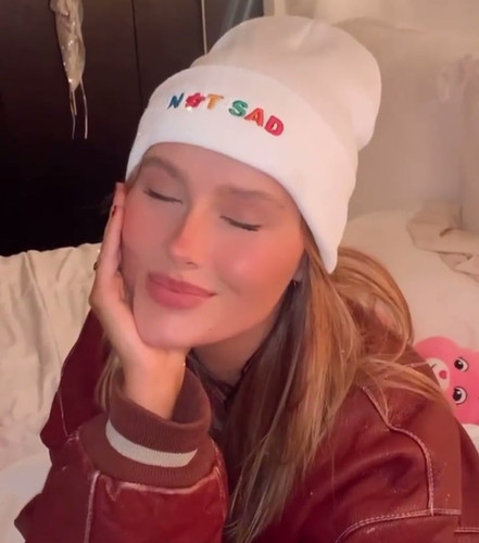 Embroidered Not Sad Beanie