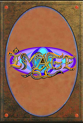 Custom proxy card backs—generic fantasy design with iMage logo centered