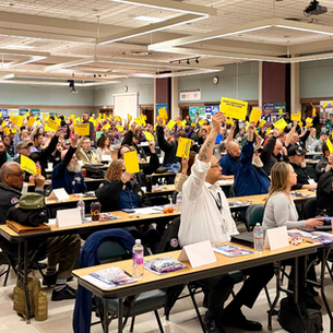 Delegates voting at COPE 2026