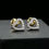Thumbnail: 18k Yellow Gold Heart-Shaped Diamond Pave Earrings - 1.8ct Total