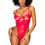 Thumbnail: Sexy Red Cutout Bodysuit